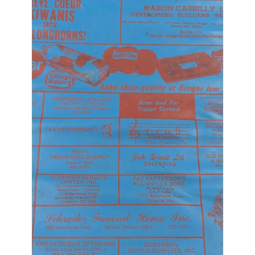Vintage Parkway West High‎ School Longhorns Football Seat Cushion Man Cave
